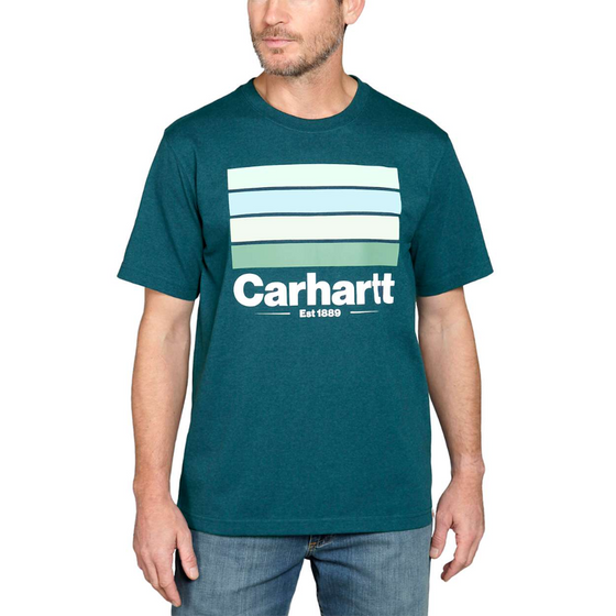 Carhartt 105910 Relaxed Fit Heavyweight Short Sleeve Line Graphic T-shirt Only Buy Now at Workwear Nation!