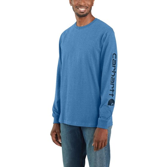 Carhartt EK231 Relaxed Fit Heavyweight Long Sleeve Graphic T-Shirt Top Only Buy Now at Workwear Nation!