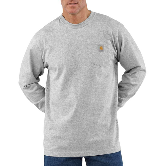 Carhartt K126 Loose Fit Heavyweight Long Sleeve Pocket T-Shirt Only Buy Now at Workwear Nation!