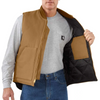 Carhartt V01 Relaxed Fit Firm Duck Insulated Rib Collar Vest Gilet Only Buy Now at Workwear Nation!