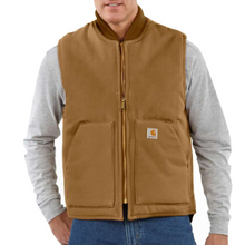  Carhartt V01 Relaxed Fit Firm Duck Insulated Rib Collar Vest Gilet Only Buy Now at Workwear Nation!