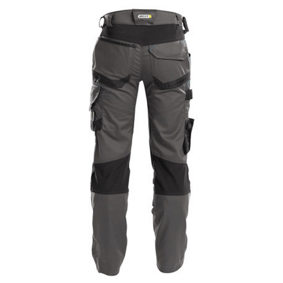 DASSY Dynax 200980 Stretch Kneepad Work Trousers Grey/Black Only Buy Now at Workwear Nation!