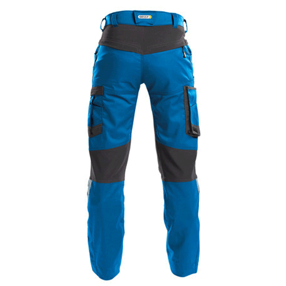 DASSY Helix 200973 Stretch Work Trousers Azure Blue Only Buy Now at Workwear Nation!