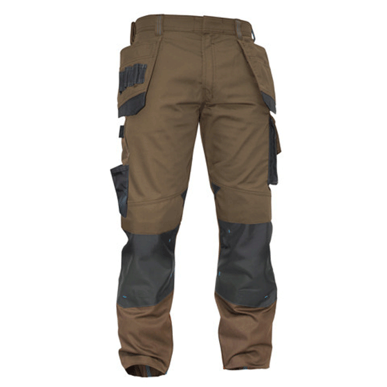 DASSY Magnetic 200908 Water-Repellent Holster Pocket Multi-Pocket Kneepad Trousers Brown Only Buy Now at Workwear Nation!
