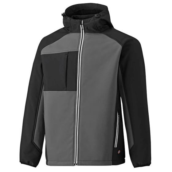 Dickies JW7023 Two Tone Hooded Water Resistant Softshell Jacket