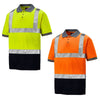 Polo de travail bicolore avec bande haute visibilité Dickies SA22076 Achetez uniquement maintenant chez Workwear Nation !