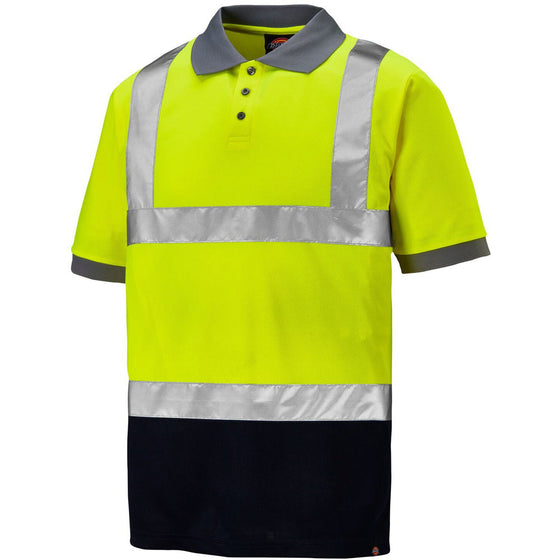 Dickies Two Tone Hi Vis Taped Work Polo Shirt SA22076 Only Buy Now at Workwear Nation!