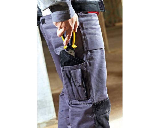 Dickies WD4930 Grafter Duo Tone Cordura Knee Pad Work Trousers Grey Only Buy Now at Workwear Nation!