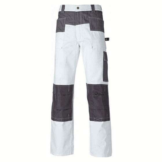 Dickies WD4930 Grafter Duo Tone Cordura Knee Pad Work Trousers White Only Buy Now at Workwear Nation!