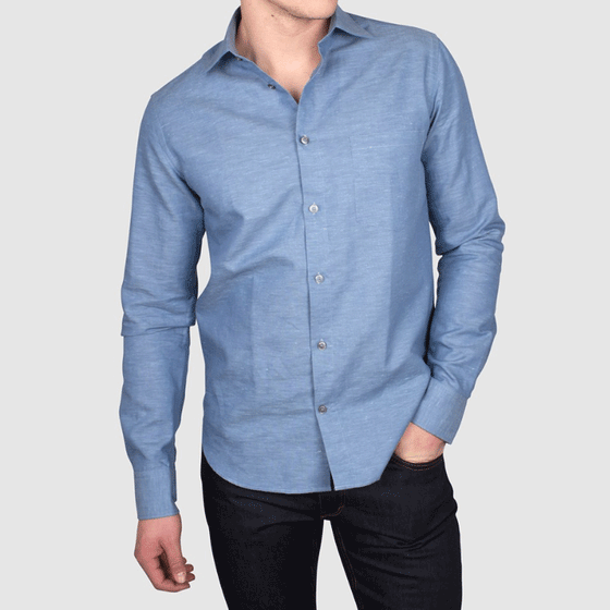 Dunderdon by Snickers SH6 Slim Fit Cotton-Linen Blend Shirt Various Colours Only Buy Now at Workwear Nation!