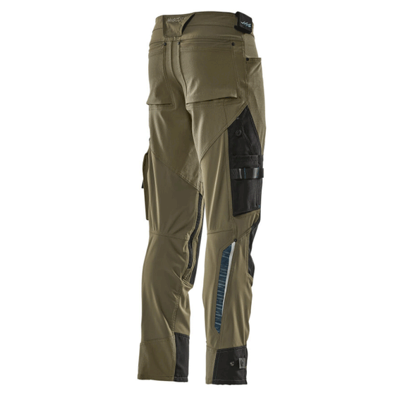 Mascot Adanced 17079 Water-Repellent Stretch Kneepad Work Trouser Moss Green Only Buy Now at Workwear Nation!