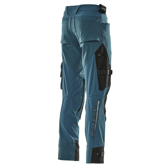 Mascot Adanced 17079 Water-Repellent Stretch Kneepad Work Trouser Petrol Blue Only Buy Now at Workwear Nation!