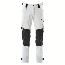  Mascot Adanced 17079 Water-Repellent Stretch Kneepad Work Trouser White Only Buy Now at Workwear Nation!