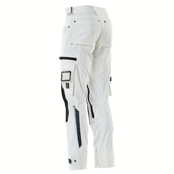 Mascot Adanced 17079 Water-Repellent Stretch Kneepad Work Trouser White Only Buy Now at Workwear Nation!