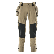  Mascot Advanced 17031 Water-Repellent Stretch Holster Pocket Work Trouser Khaki Only Buy Now at Workwear Nation!