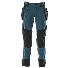  Mascot Advanced 17031 Water-Repellent Stretch Holster Pocket Work Trouser Petrol Blue Only Buy Now at Workwear Nation!