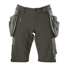  Mascot Advanced 17149 Water-Repellent Stretch Work Shorts Grey Only Buy Now at Workwear Nation!