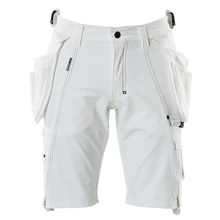  Mascot Advanced 17149 Water-Repellent Stretch Work Shorts White Only Buy Now at Workwear Nation!