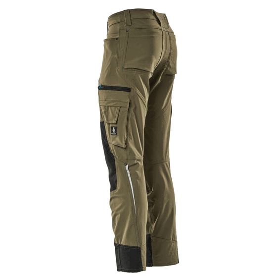 Mascot Advanced 17179 Ultimate Stretch Kneepad Work Trousers Moss Green Only Buy Now at Workwear Nation!