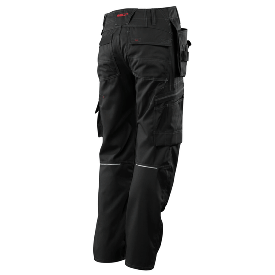 Mascot Lindos 07379 Kneepad Holster Pocket Work Trousers Black Only Buy Now at Workwear Nation!