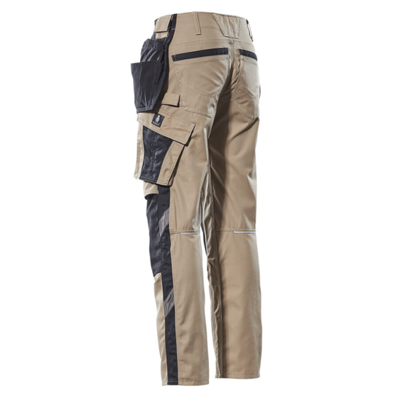 Mascot Unique 17631 Kassel Kneepad Holster Pocket Trousers Khaki Only Buy Now at Workwear Nation!