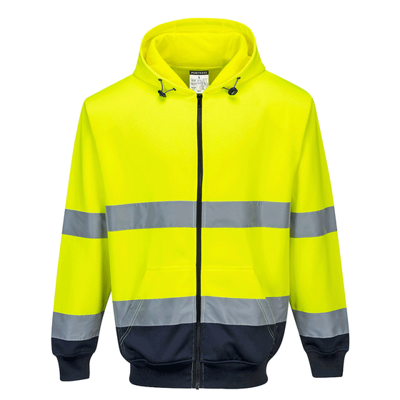 Portwest B317 Hi-Vis Two-Tone Full Zip Work Hoodie Various Colours Only Buy Now at Workwear Nation!