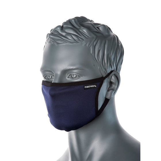 Portwest CV33 3-Ply Anti-Microbial Fabric Face Mask Various Colours Only Buy Now at Workwear Nation!