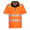 Portwest DX412 Hi-Vis Zip Neck Short Sleeve Polo T-Shirt Only Buy Now at Workwear Nation!