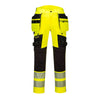 Portwest DX442 4-Way Stretch Hi-Vis Detachable Holster Pocket Trouser Only Buy Now at Workwear Nation!