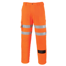  Portwest RT46 Hi-Vis Rail Work Combat Kneepad Trousers Only Buy Now at Workwear Nation!