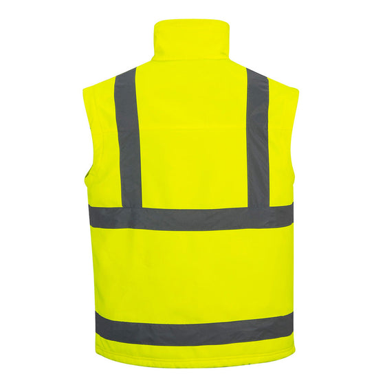 Portwest S428 Hi-Vis Softshell 3 in 1 Water Resistant Jacket Gilet Detachable Sleeves Only Buy Now at Workwear Nation!