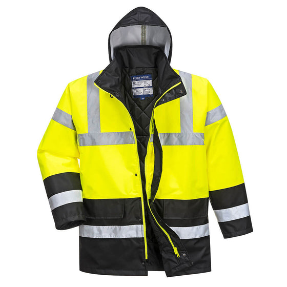 Portwest S466 Hi-Vis Contrast Waterproof Traffic Jacket Only Buy Now at Workwear Nation!