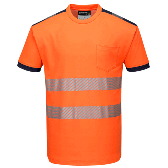 Portwest T181 PW3 Hi-Vis Short Sleeve Work T-Shirt Various Colours Only Buy Now at Workwear Nation!