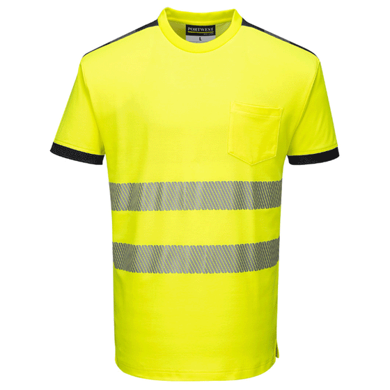 Portwest T181 PW3 Hi-Vis Short Sleeve Work T-Shirt Various Colours Only Buy Now at Workwear Nation!