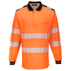 Portwest T184 PW3 Hi-Vis Long Sleeve Polo Shirt Various Colours Only Buy Now at Workwear Nation!