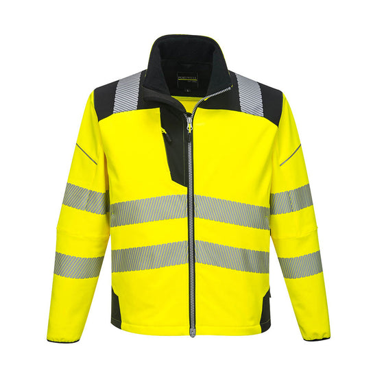 Portwest T402 PW3 Hi-Vis Softshell Jacket, Water Resistant and Breathable Only Buy Now at Workwear Nation!