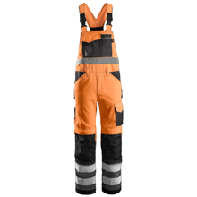  Snickers 0113 Hi-Vis Bib & Brace Trousers, Class 2 Various Colours Only Buy Now at Workwear Nation!