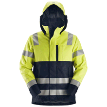  Snickers 1360 ProtecWork, Waterproof Flame Retardant Hi-Vis Jacket, Class 2 Only Buy Now at Workwear Nation!
