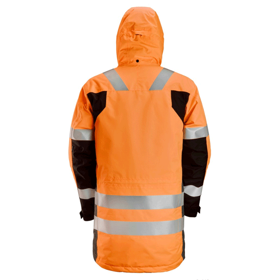 Snickers 1830 AllroundWork, Hi-Vis Waterproof Parka Jacket Class 3 Various Colours Only Buy Now at Workwear Nation!