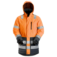  Snickers 1830 AllroundWork, Hi-Vis Waterproof Parka Jacket Class 3 Various Colours Only Buy Now at Workwear Nation!