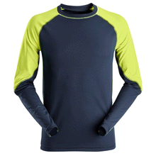  Snickers 2405 Neon Lightweight Long Sleeve T-Shirt Only Buy Now at Workwear Nation!