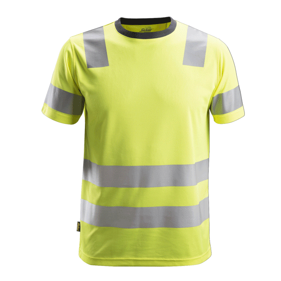 Snickers 2530 AllroundWork, Hi-Vis T-Shirt CL 2 Various Colours Only Buy Now at Workwear Nation!
