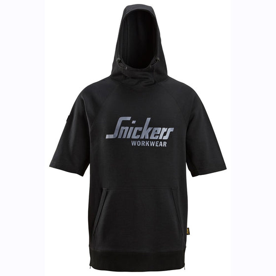 Snickers 2850 Logo Short Sleeve Hoodie Sweatshirt Only Buy Now at Workwear Nation!