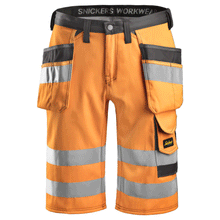  Snickers 3033 Hi-Vis Holster Pocket Shorts, Class 1 Various Colours Only Buy Now at Workwear Nation!