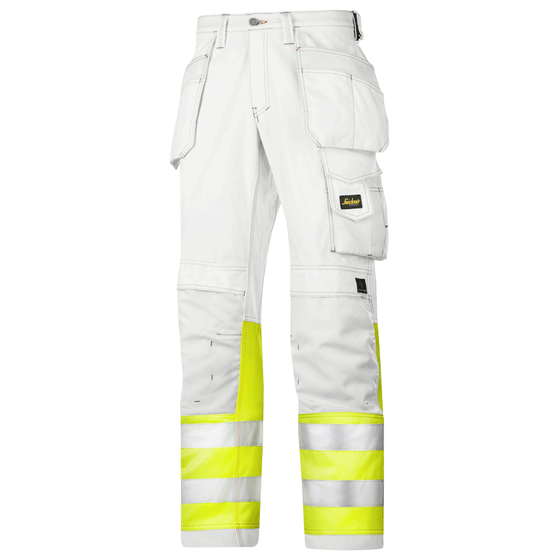 Snickers 3234 Painter’s Hi-Vis Trousers, Class 1 Only Buy Now at Workwear Nation!