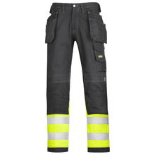  Snickers 3235 High-Vis Holster Pocket Cotton Trousers, Class 1 Only Buy Now at Workwear Nation!