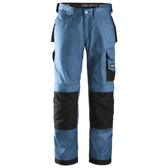 Snickers 3312 Craftsmen Trousers, DuraTwill Ocean Blue/Black Only Buy Now at Workwear Nation!