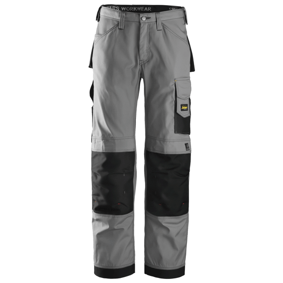 Snickers 3313 Craftsmen Trousers, Rip-Stop Grey/Black Only Buy Now at Workwear Nation!