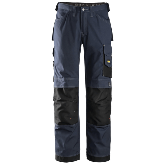 Snickers 3313 Craftsmen Trousers, Rip-Stop Navy Blue/Black Only Buy Now at Workwear Nation!