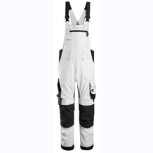 Snickers 6051 AllroundWork Stretch Bib & Brace Trousers White Only Buy Now at Workwear Nation!